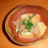 厚揚げとひき肉の煮物